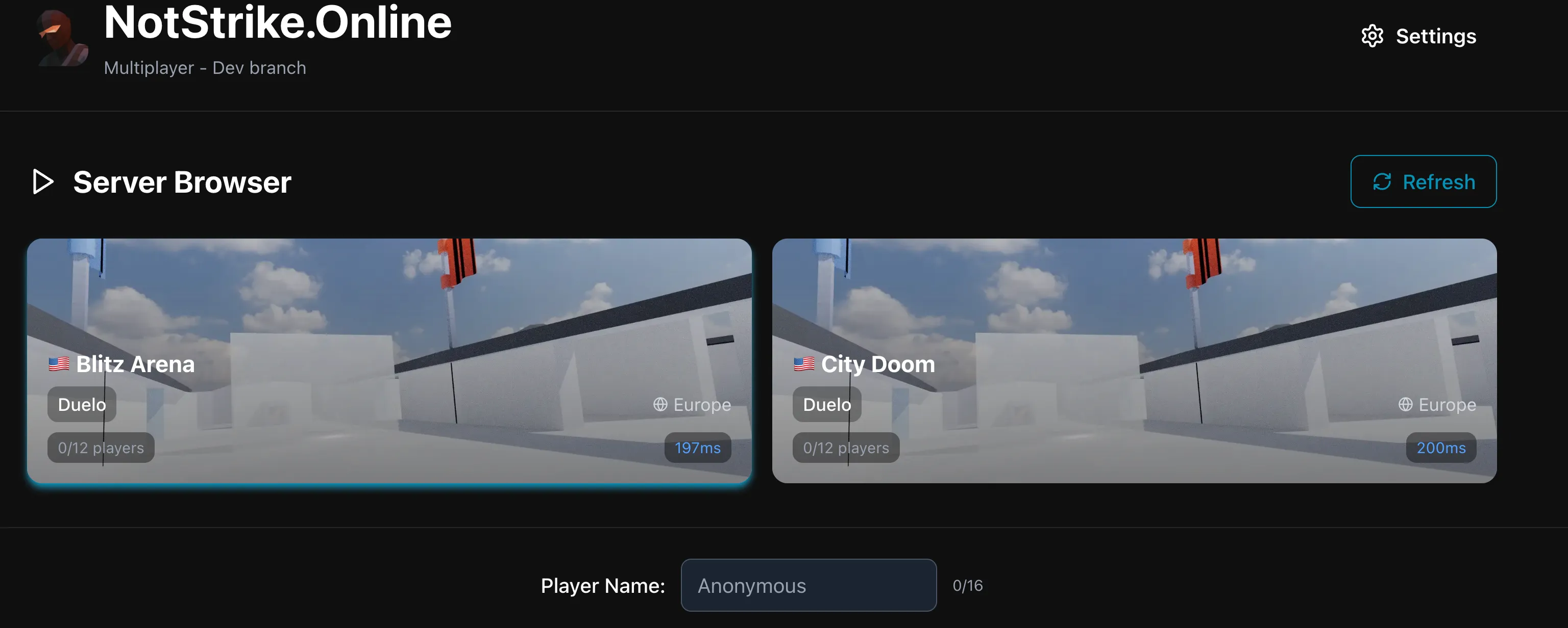notstrike server browser