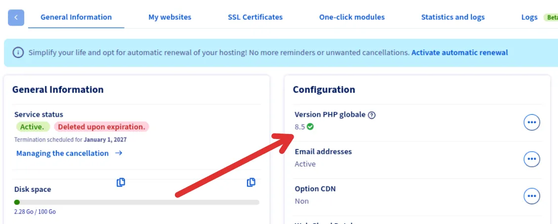 PHP upgrade